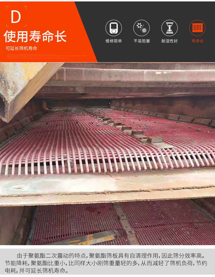 聚氨酯棒条筛网优点